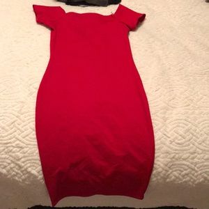 Over the shoulder fitted dress